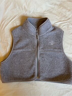 TNA - Aritzia Cropped Polartec Thermal Pro Vest, size: medium gray